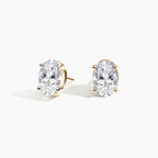 Oval Moissanite Stud Earrings