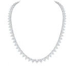 Moissanite Heart Cut Tennis Necklace