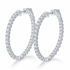 Moissanite hoop earrings