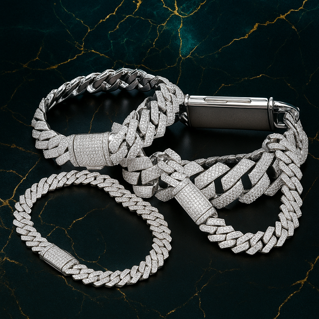 Moissanite Cuban Link Bracelet 14K Gold (ALL SIZES)