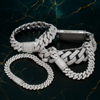 Moissanite Cuban Link Bracelet 14K Gold (ALL SIZES)