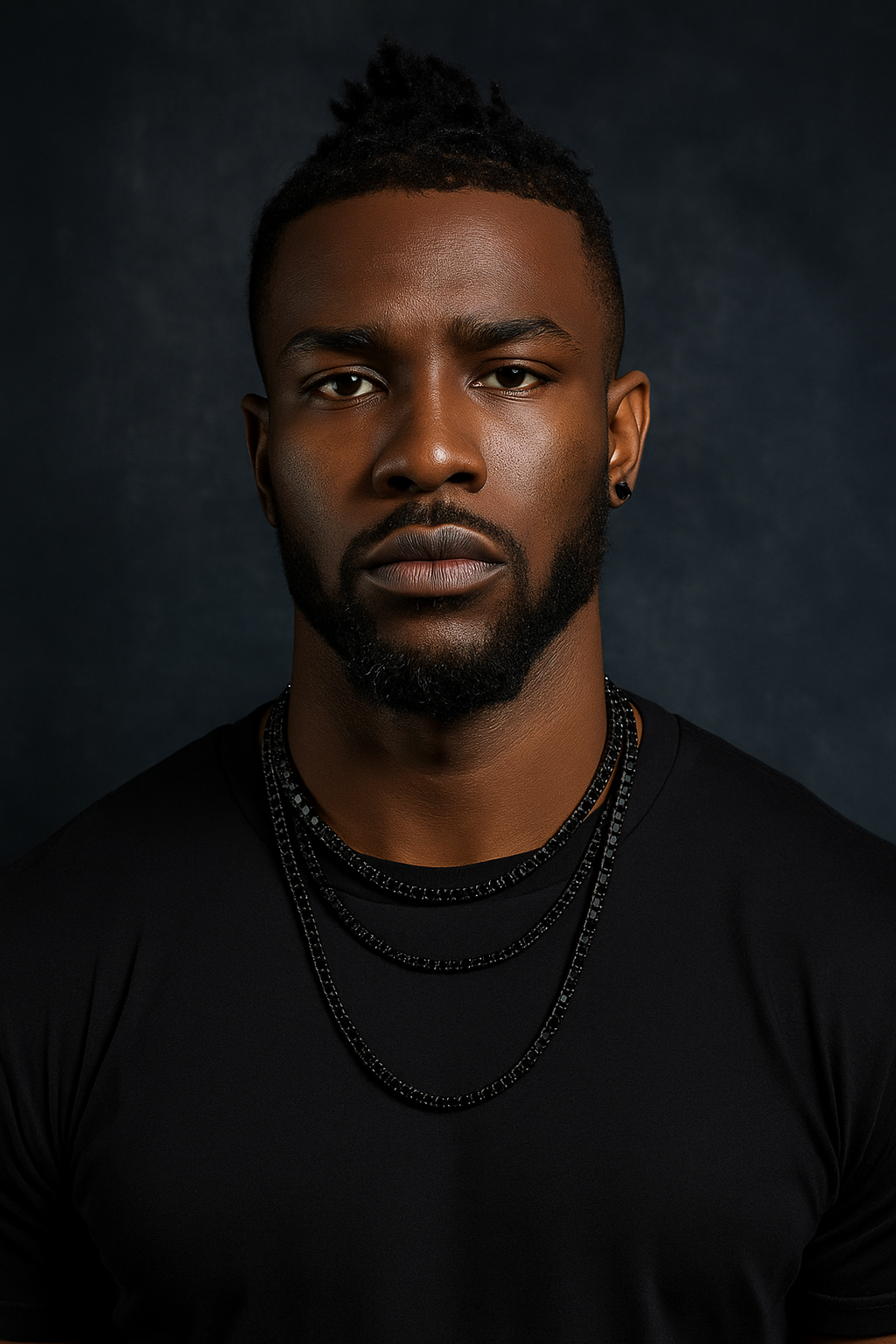 Black Moissanite Tennis Chain 14K Black Gold (ALL SIZES)