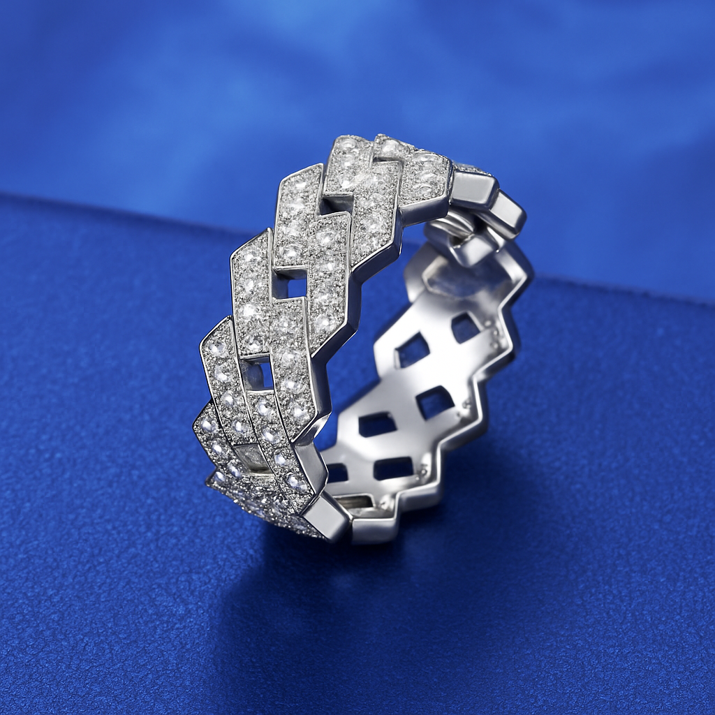 Cuban Moissanite Ring