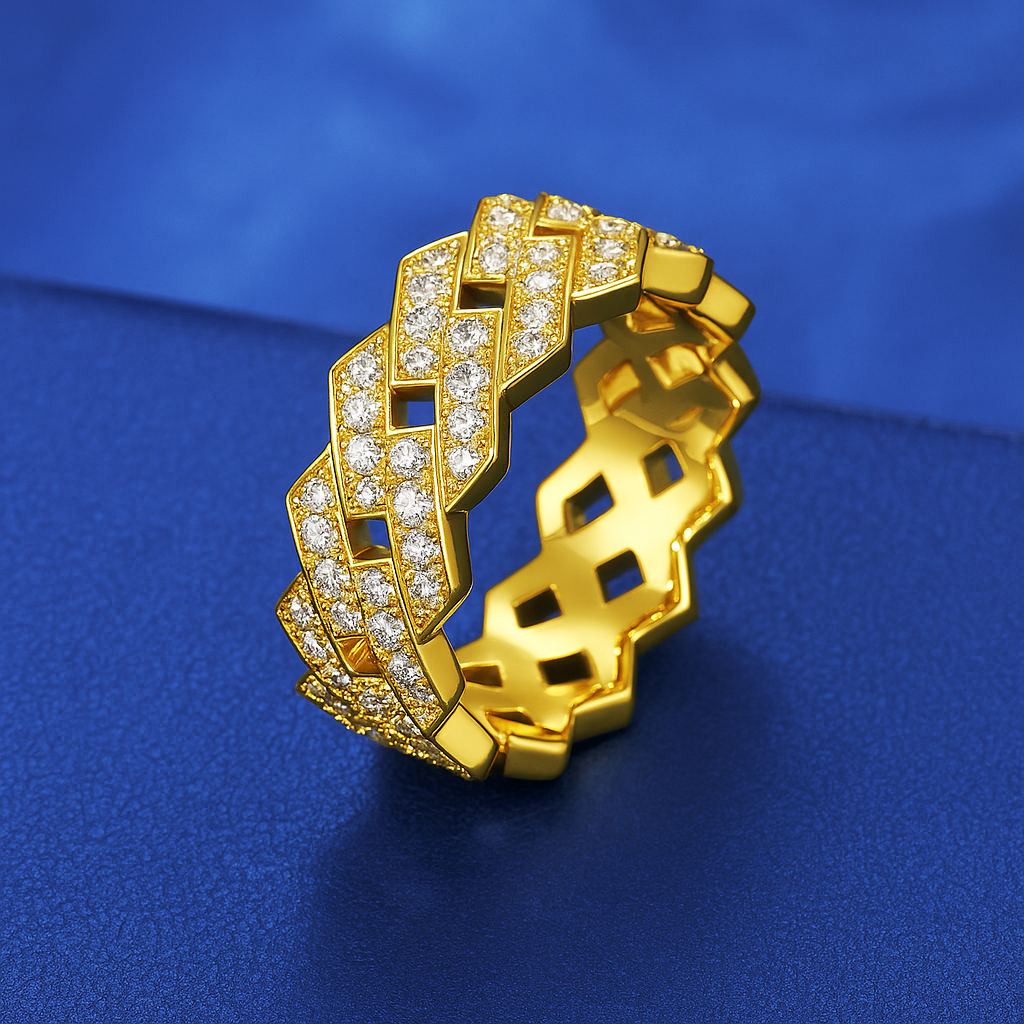 Cuban Moissanite Ring