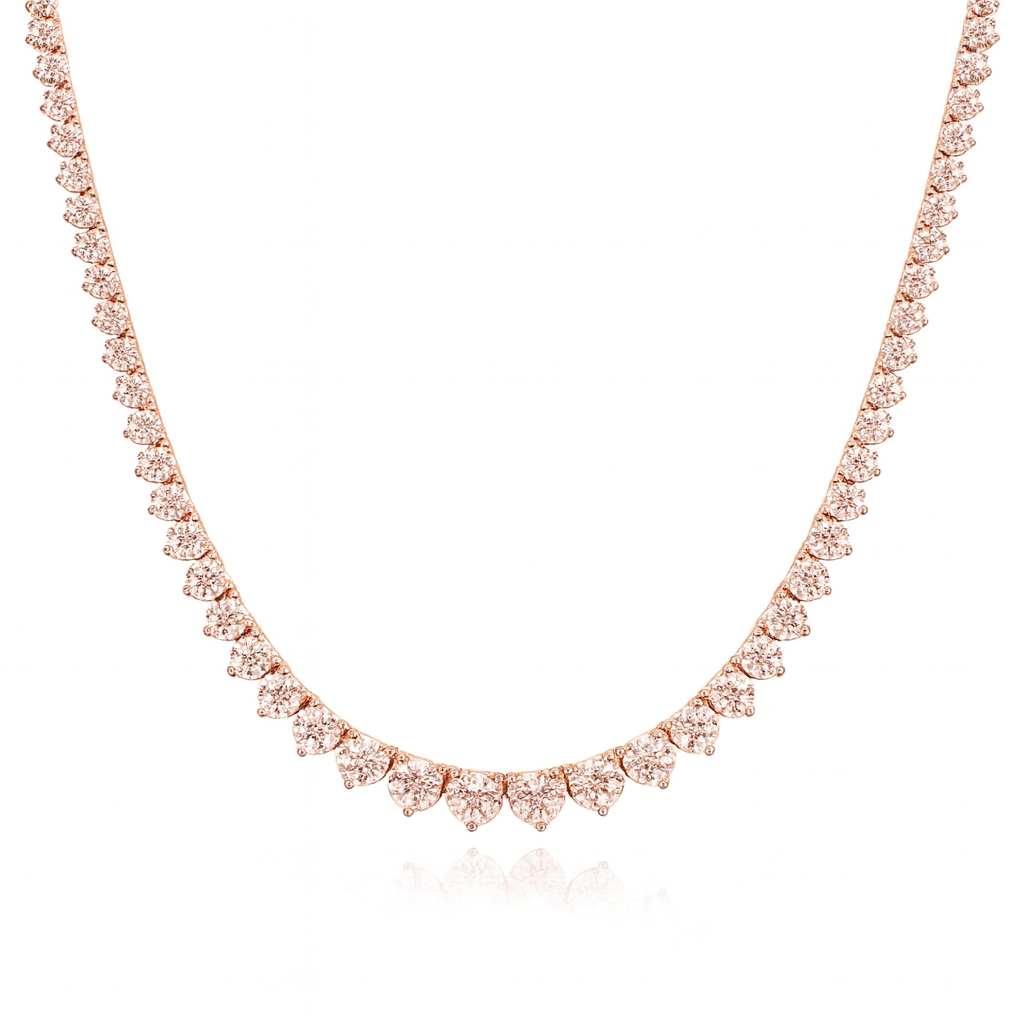 Graduated Collar Necklace – 3 Prong Setting