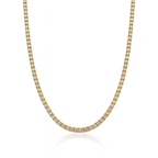 Moissanite Tennis Chain 14K Gold (ALL SIZES)