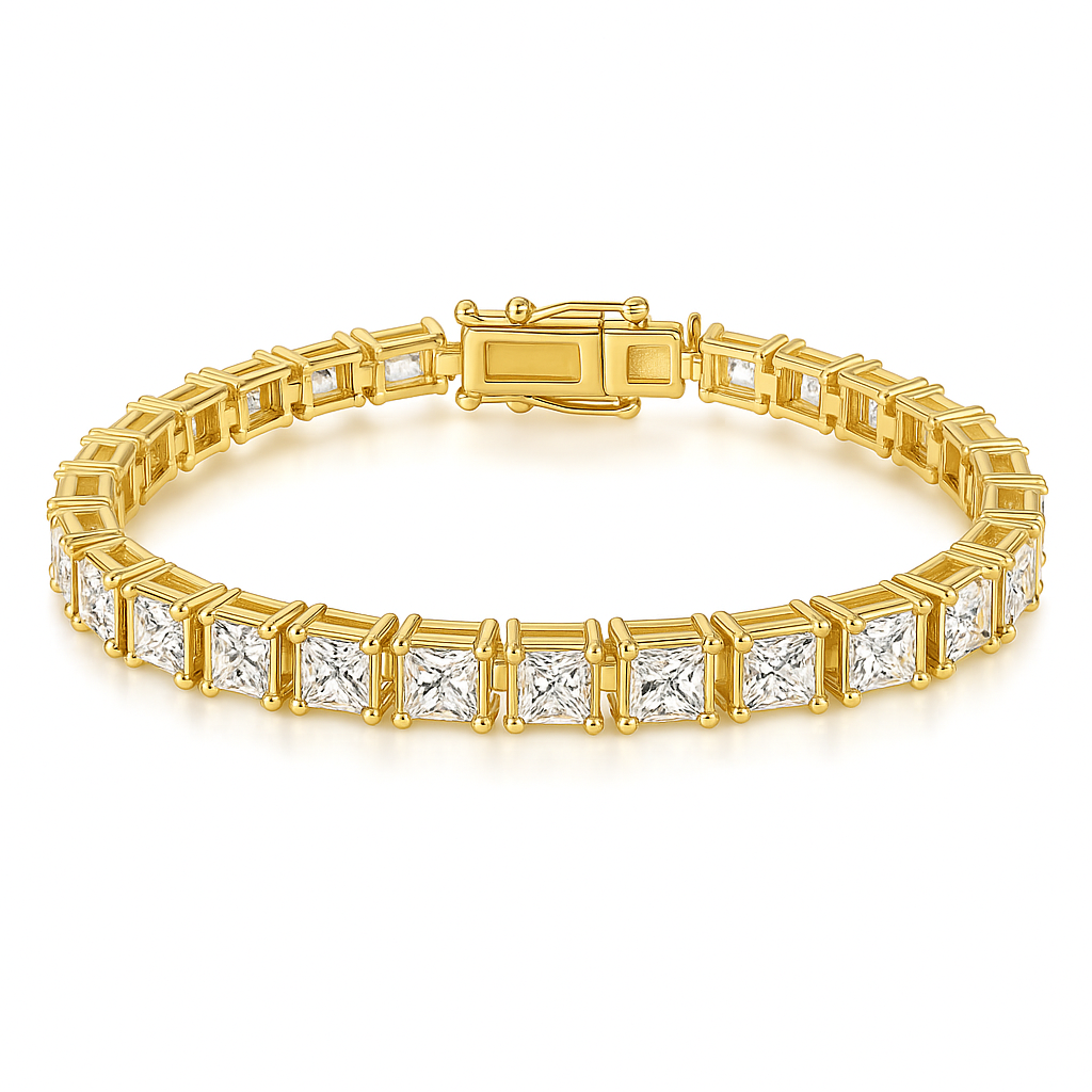 Princess Cut Tennis Bracelet