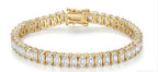 Moissanite Emerald Cut Tennis Bracelet