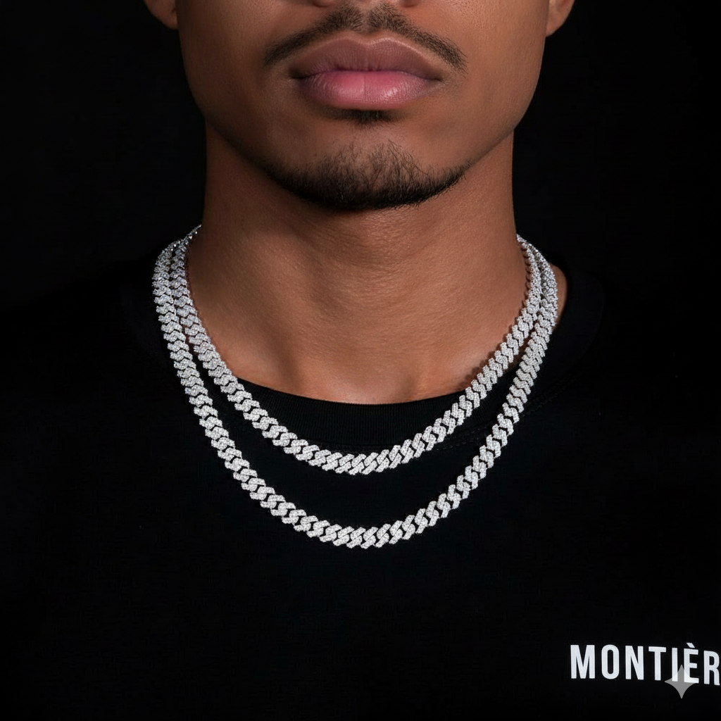 Moissanite Cuban Link Chain 14K Gold (BIG SIZES)