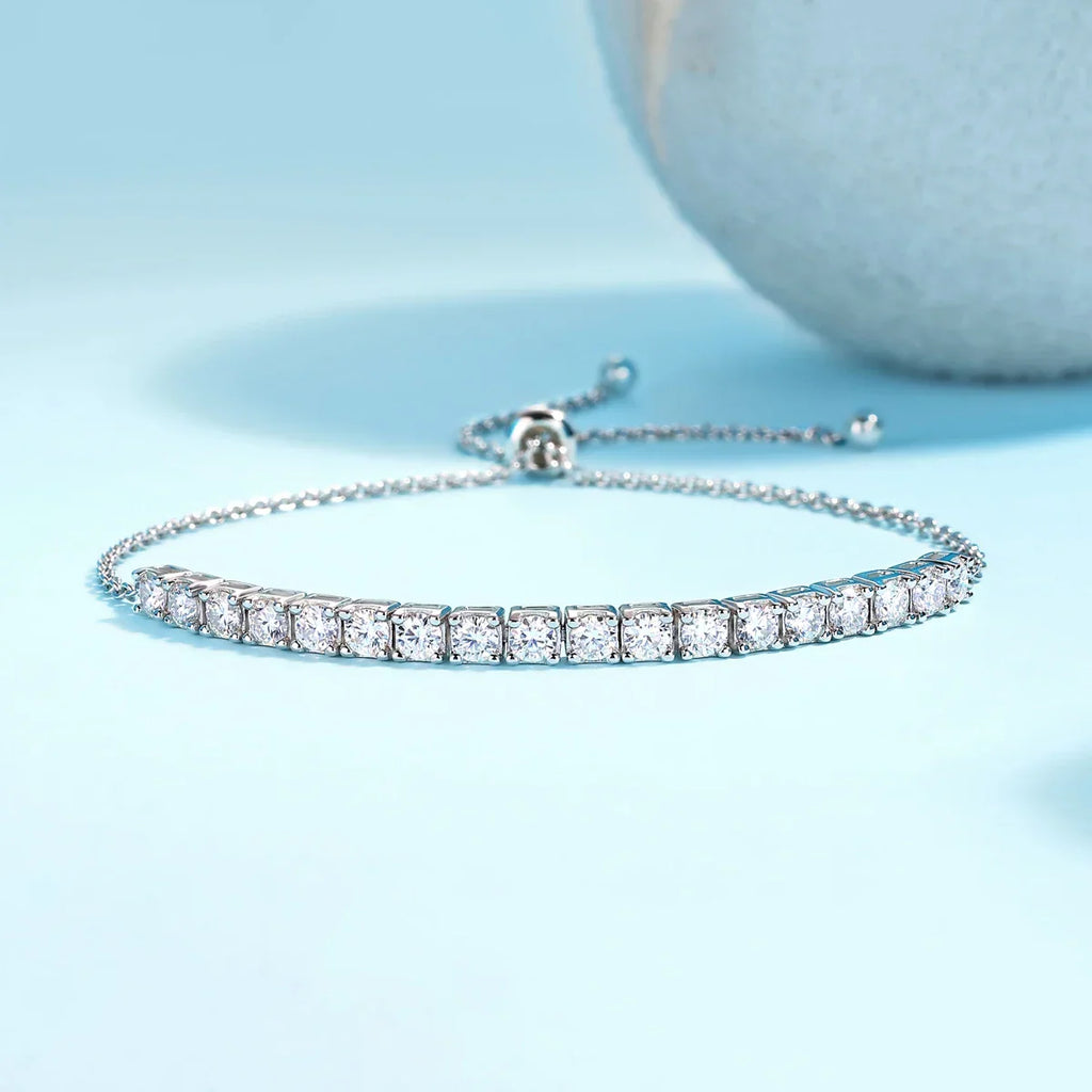 Adjustable Moissanite Tennis Bracelet