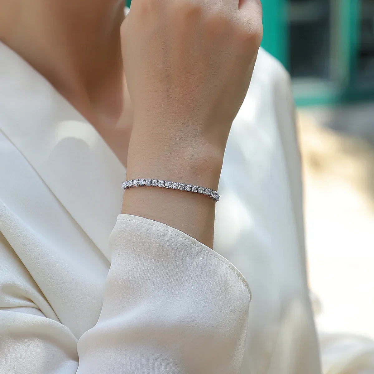 Adjustable Moissanite Tennis Bracelet