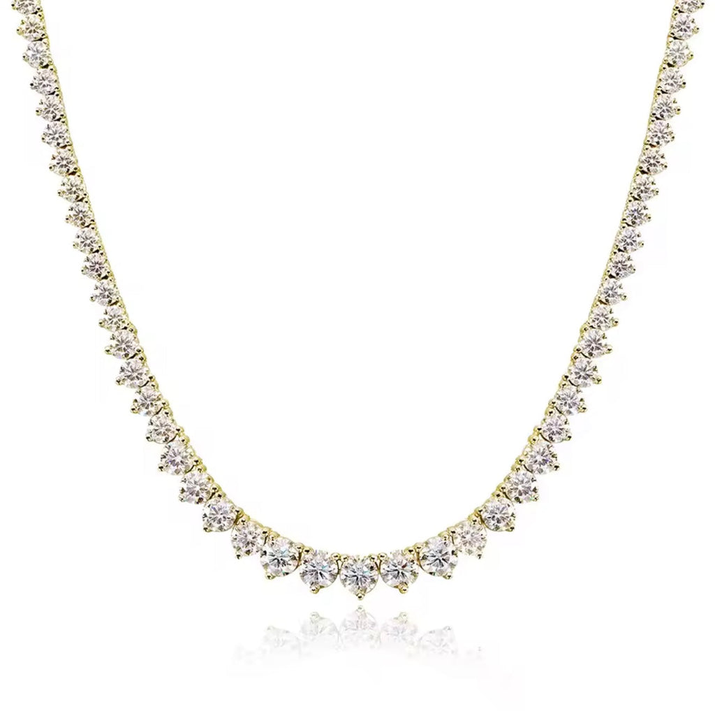 Graduated Collar Necklace – 3 Prong Setting