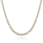 Moissanite Graduated Collar Necklace – 3 Prong Setting