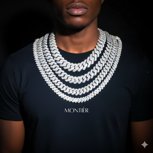 Moissanite Cuban Link Chain 14K Gold (BIG SIZES)