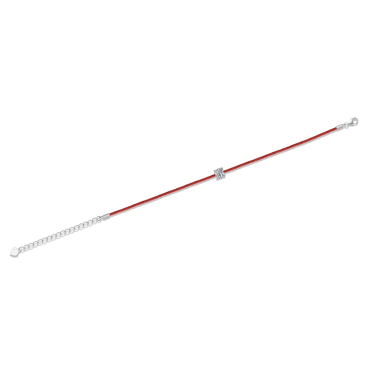 Red String Moissanite Bracelet