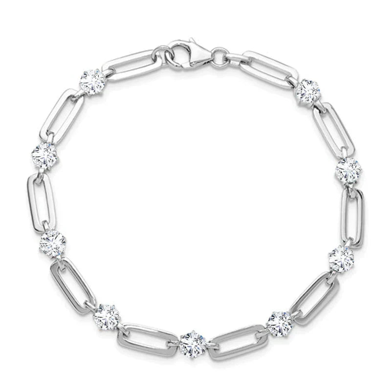 Alvaris Moissanite Paperclip Bracelet