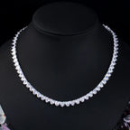 Moissanite Heart Cut Tennis Necklace