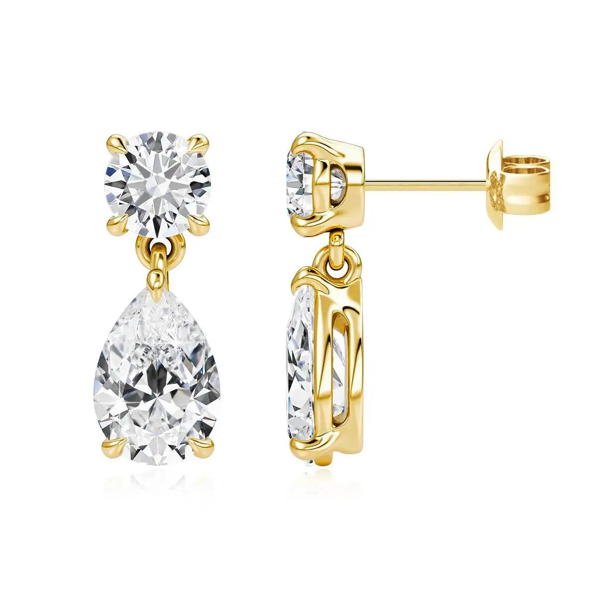 Waterdrop Moissanite Drop Earrings