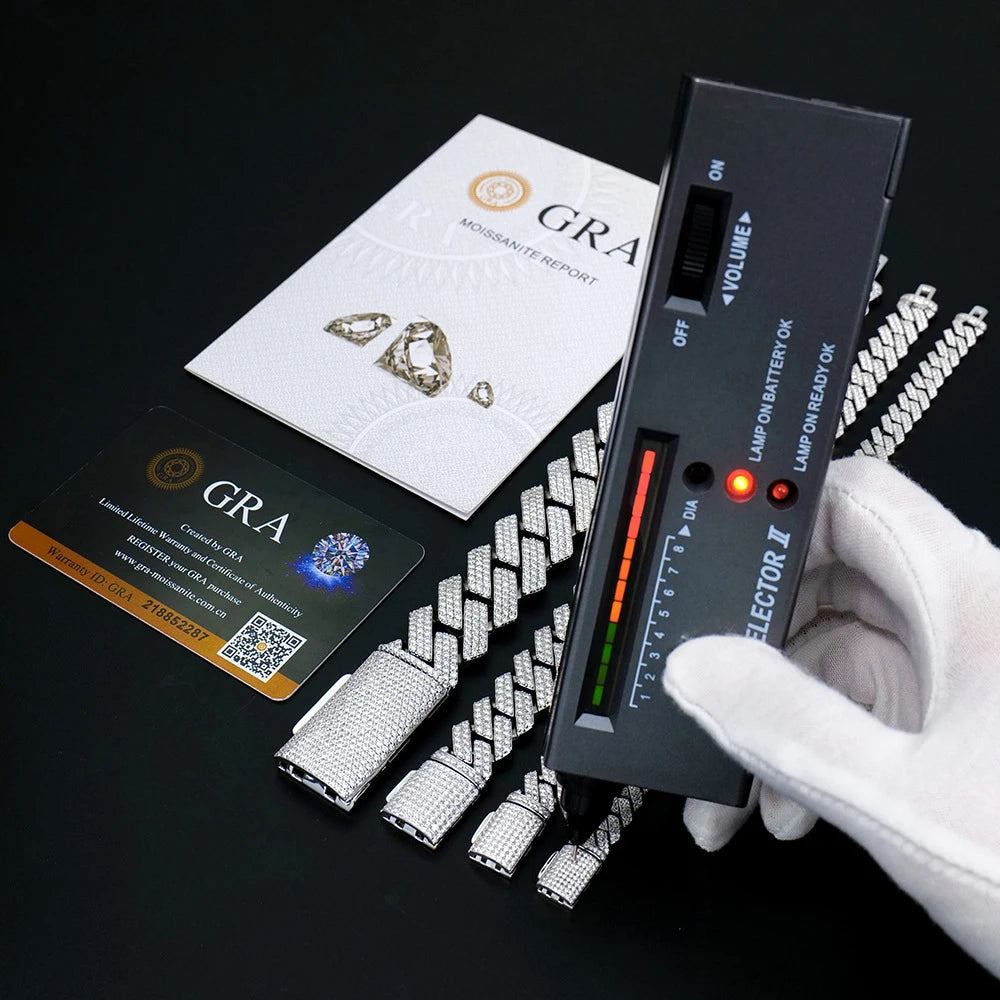 Moissanite Cuban Link Bracelet 14K Gold (ALL SIZES)