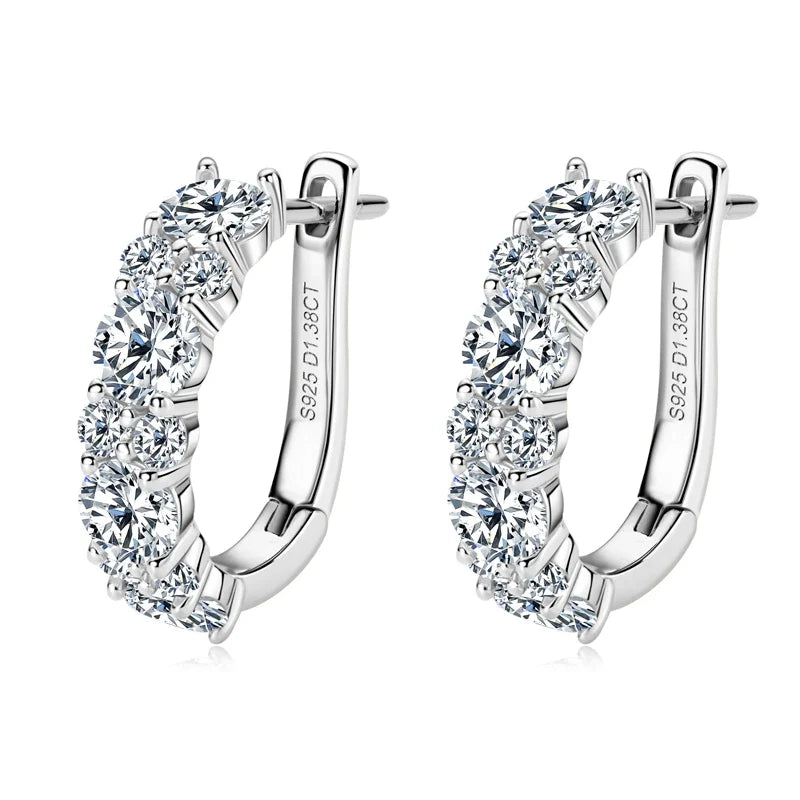 Stella Moissanite Hoop Earrings