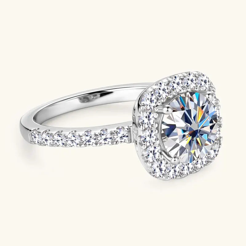 Halo Moissanite Ring