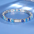 Blue Imperial Tennis Bracelet | Moissanite - view 2