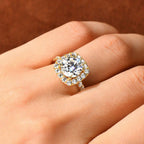Halo Moissanite Ring