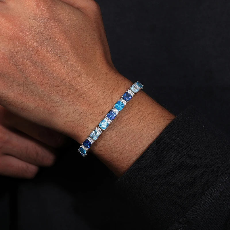 Blue Imperial Tennis Bracelet | Moissanite - view 5