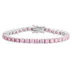 Pink Moissanite Tennis Bracelet | 3mm