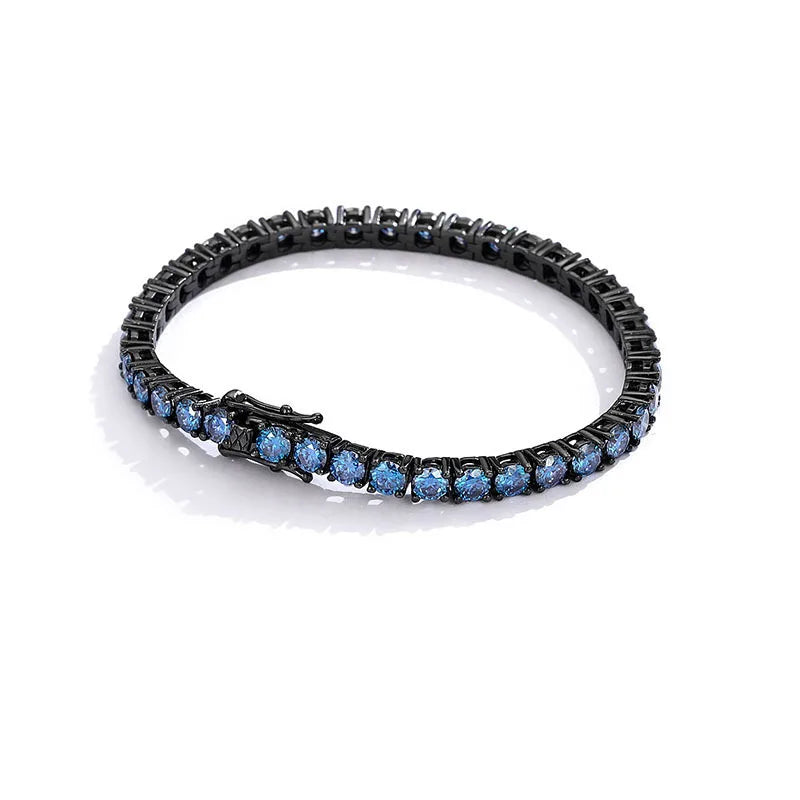 Blue Royal Moissanite Tennis Bracelet