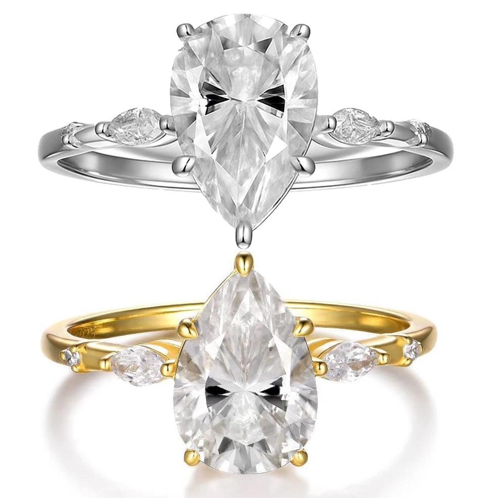 2ct Pear Ring
