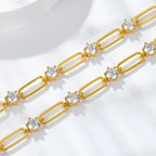 Alvaris Moissanite Paperclip Bracelet