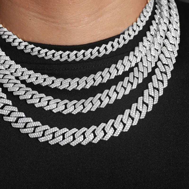 Moissanite Cuban Link Chain 14K Gold (ALL SIZES)