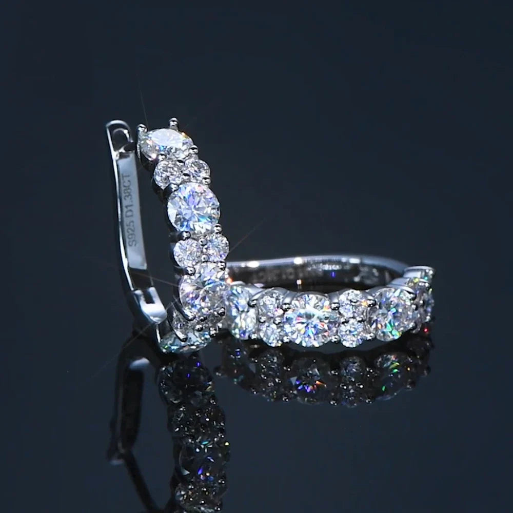 Stella Moissanite Hoop Earrings