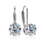Classic Moon Moissanite Drop Earrings