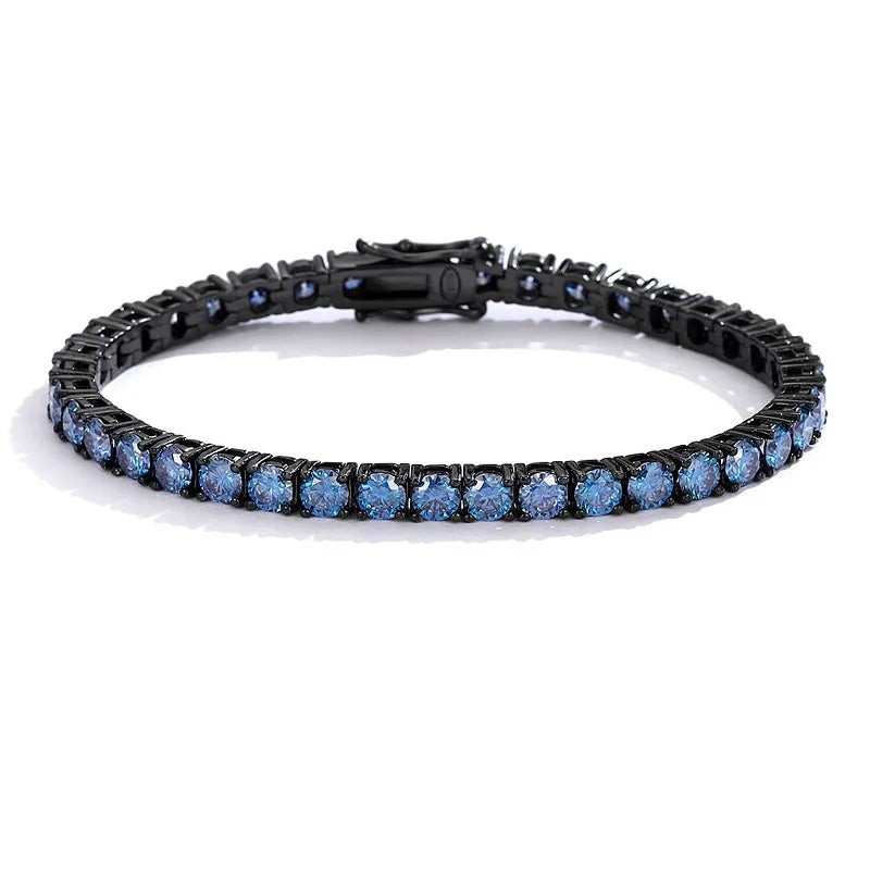 Blue Royal Moissanite Tennis Bracelet