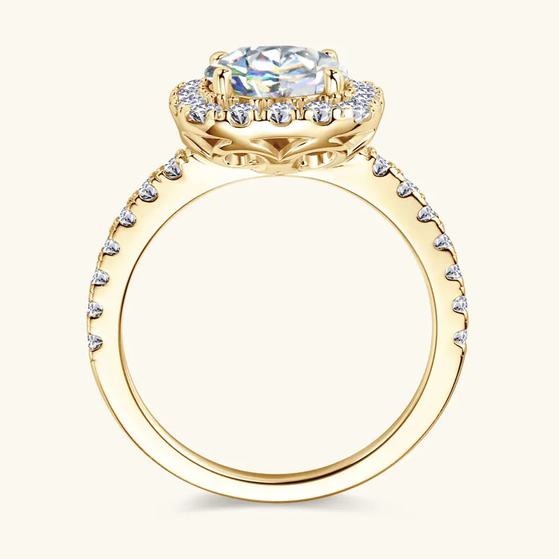 Halo Moissanite Ring