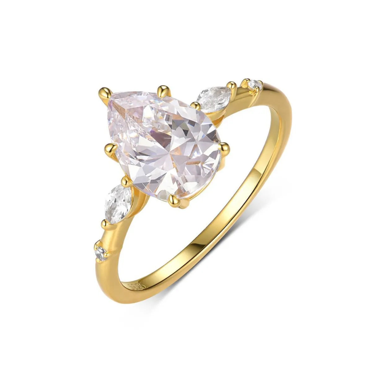 2ct Pear Ring