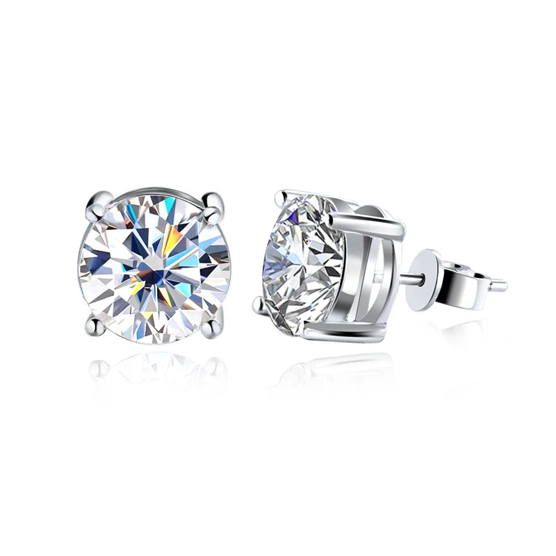 Moissanite Classic Stud Earrings - 14K Gold - MONTIÈR moissanite jewelry