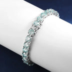 Blue Moissanite Tennis Bracelet