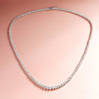 Moissanite Graduated Collar Necklace – 3 Prong Setting