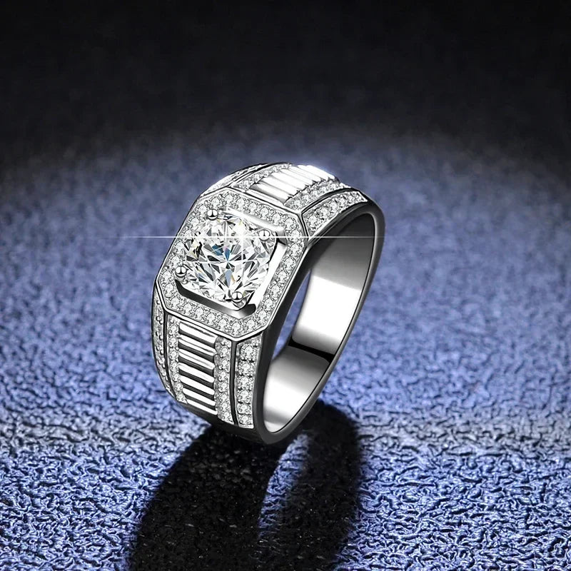 Lumiere Moissanite Men's Ring