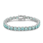 Blue Moissanite Tennis Bracelet