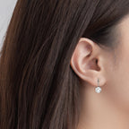 Classic Moon Moissanite Drop Earrings