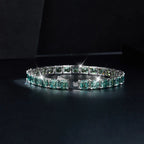 Emerald Princess Moissanite Tennis Bracelet