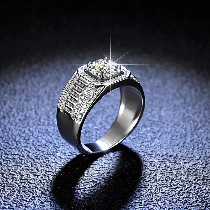 Lumiere Moissanite Men's Ring