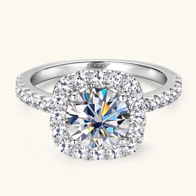 Halo Moissanite Ring