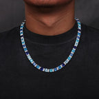Blue Imperial Tennis Necklace | Moissanite - view 7