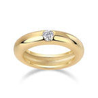 Aromi Gold Dome Moissanite Ring