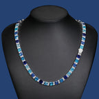 Blue Imperial Tennis Necklace | Moissanite - view 2